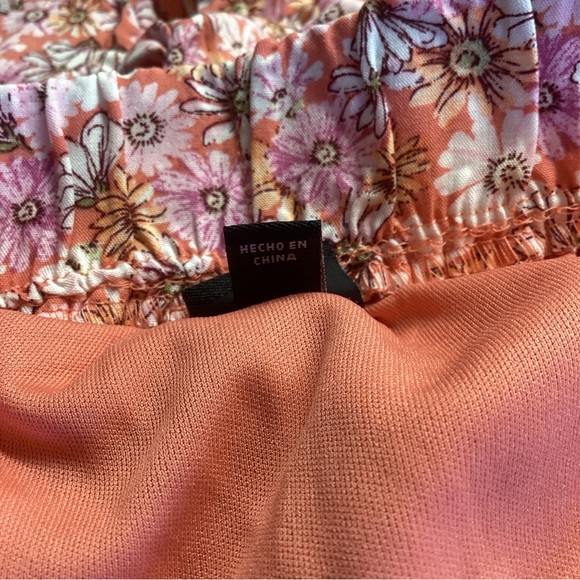 Art Class Floral Pull On Skirt Girls Size Large 10-12 Pink Elastic Waist - Picture 10 of 16